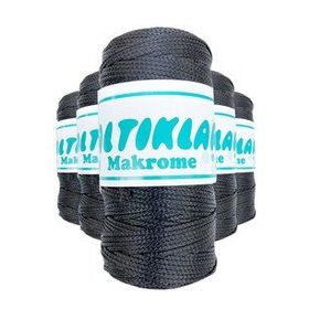Saltıklar 68 Füme Gri 100 gr 5 Adet Polyester Makrome İpi