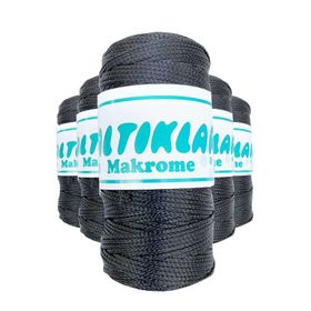 Saltıklar 68 Füme Gri 100 gr 5 Adet Polyester Makrome İpi