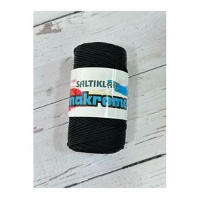 Saltıklar Siyah 100 gr Polyester Makrome İpi