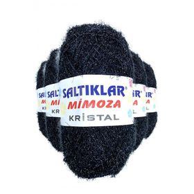 Saltıklar Siyah 5 Adet Mimoza Kristal Işıltılı Şal Patik Yelek İpi