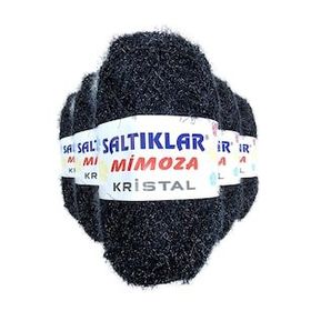 Saltıklar Siyah 5 Adet Mimoza Kristal Işıltılı Şal Patik Yelek İpi