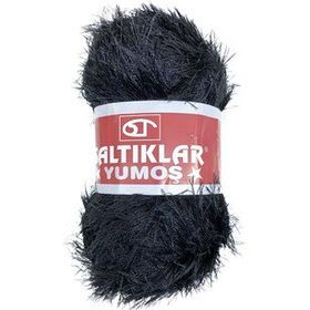 Saltıklar Siyah Yumoş Sakallı El Örgü İpi Yünü
