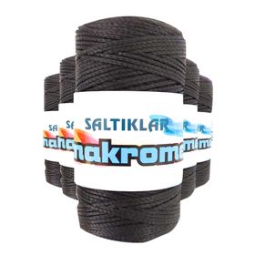 Saltıklar SYH Siyah 100 gr 5 Adet Polyester Makrome İpi