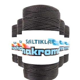 Saltıklar SYH Siyah 100 gr 5 Adet Polyester Makrome İpi