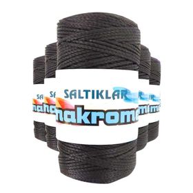Saltıklar SYH Siyah 100 gr 5 Adet Polyester Makrome İpi