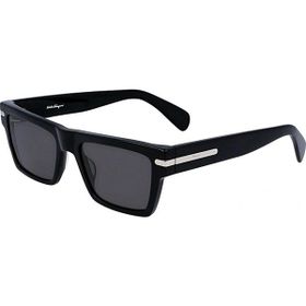 Salvatore Ferragamo SF 1086S 001 54 Erkek Dikdörtgen Siyah Kemik Güneş Gözlüğü