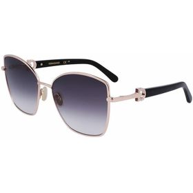 Salvatore Ferragamo SF 312SR 771 60 Kelebek Gri Metal Kadın Güneş Gözlüğü