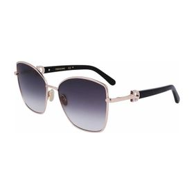 Salvatore Ferragamo SF 312SR 771 60 Kelebek Gri Metal Kadın Güneş Gözlüğü