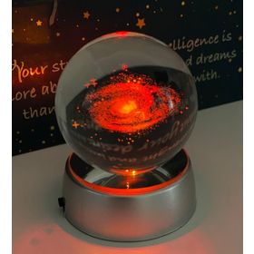 Samanyolu Galaxy Işıklı Cam Küre