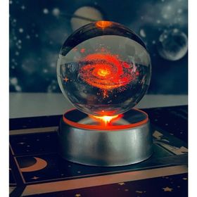 Samanyolu Galaxy Işıklı Cam Küre