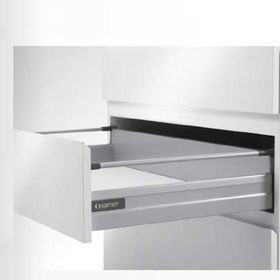 Samet 50 cm Yüksek Bordürlü Gri Smartbox Çekmece Seti
