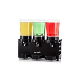 Samixir MMM30 Panaromik Triple Soğuk 10 L+10 L+10 L Siyah İçecek Dispenseri