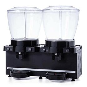 Samixir Siyah 22+22 lt Panaromik Analog Fıskiyeli Twin Soğuk İçecek Dispenseri
