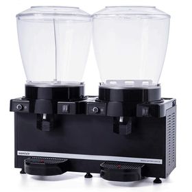 Samixir Siyah 22+22 lt Panaromik Analog Fıskiyeli ve Karıştırıcılı Twin Soğuk İçecek Dispenseri