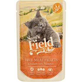 Sam's Field Cat Pouch Chicken Fillets Tavuk ve Kabak With Pumpkin 85 gr Yaş Kedi Maması
