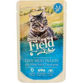 Sam's Field Cat Pouch With White Fish Filets Peas 85 gr Kedi Yaş Maması Beyaz Balık ve Tavuk
