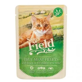 Sam's Field Ördek Tavuk ve Yer Elması Pouch Yaş 85 gr Kedi Mama