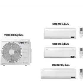 Samsung 9+9+18 Btu/h Iç Üniteli +8 Kw Dış Üniteli Windfree Duvar Tipi Multi Klima