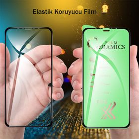 Samsung A30S 9D Flexible Nano Siyah Ekran Koruyucu Uyumlu Kırılmaz Cam