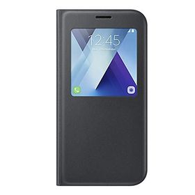 Samsung A7 2017 S-View Siyah Cep Telefonu Kılıfı