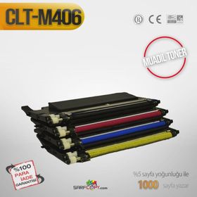 Samsung CLP-360 365 CLT406 Kırmızı 1000 Sayfa Muadil Toner