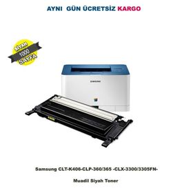Samsung CLT-K406 CLX3300 Siyah CLP360 406 Muadil Toner