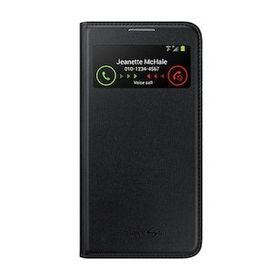 Samsung DYK01526S Samsung i9500 Galaxy S4 Orjinal S-View Cover Deri Siyah Kılıf