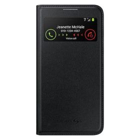 Samsung DYK01526S Samsung i9500 Galaxy S4 Orjinal S-View Cover Deri Siyah Kılıf