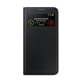 Samsung DYK01526S Samsung i9500 Galaxy S4 Orjinal S-View Cover Deri Siyah Kılıf