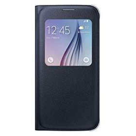 Samsung EF-CG920PW Galaxy S6 Orjinal S-View Cover Deri Görünümlü Cep Telefonu Kılıf