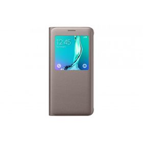 Samsung EF-CG928PFEGTR S6 Edge+ Plus S-View Altın Kılıf
