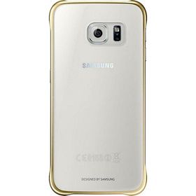 Samsung EF-QG920BFEGWW Galaxy S6 Clear Cover Şeffaf Altın Arka Kapak