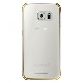Samsung EF-QG920BFEGWW Galaxy S6 Clear Cover Şeffaf Altın Arka Kapak
