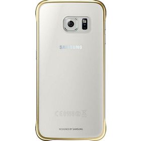 Samsung EF-QG920BFEGWW Galaxy S6 Clear Cover Şeffaf Altın Arka Kapak