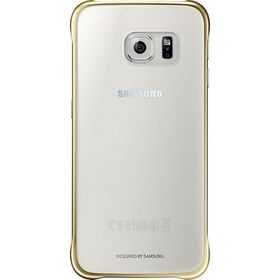 Samsung EF-QG920BFEGWW Galaxy S6 Clear Cover Şeffaf Altın Arka Kapak