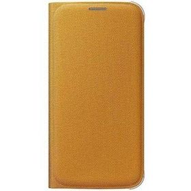 Samsung EF-WG920BYEGWW Galaxy S6 Kartlıklı Tekstil Sarı Cep Telefonu Kılıfı