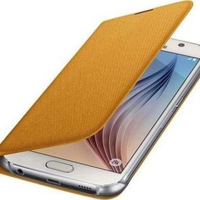 Samsung EF-WG920BYEGWW Galaxy S6 Kartlıklı Tekstil Sarı Cep Telefonu Kılıfı