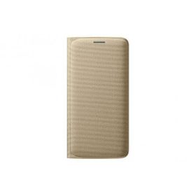 Samsung EF-WG925BFEGWW S6 Edge Tekstil Altın Kartlıklı Kılıf