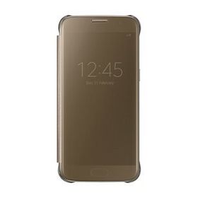 Samsung EF-ZG930CFEGWW Gold Clear View Fonksiyonel Telefon Kılıfı