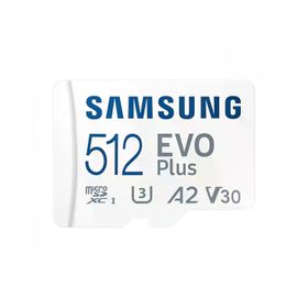 Samsung Evo Plus MB-MC512SA Class 10 UHS-I U3 A2 V30 512 GB Micro SD Kart