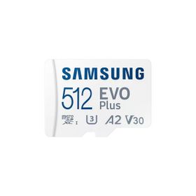 Samsung Evo Plus MB-MC512SA Class 10 UHS-I U3 A2 V30 512 GB Micro SD Kart