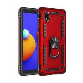 Samsung Galaxy A01 Core Sofya Yüzüklü Silikon Kapak Kırmızı Kılıf