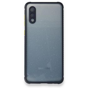 Samsung Galaxy A02 Miami Şeffaf Silikon Lacivert Kılıf