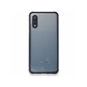 Samsung Galaxy A02 Miami Şeffaf Silikon Lacivert Kılıf