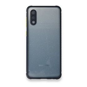 Samsung Galaxy A02 Miami Şeffaf Silikon Lacivert Kılıf