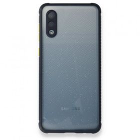 Samsung Galaxy A02 Miami Şeffaf Silikon Lacivert Kılıf