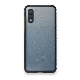 Samsung Galaxy A02 Miami Şeffaf Silikon Lacivert Kılıf