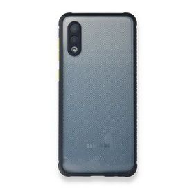 Samsung Galaxy A02 Miami Şeffaf Silikon Lacivert Kılıf