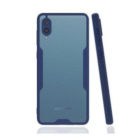 Samsung Galaxy A02 Platin Silikon Lacivert Kılıf
