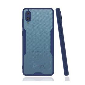 Samsung Galaxy A02 Platin Silikon Lacivert Kılıf